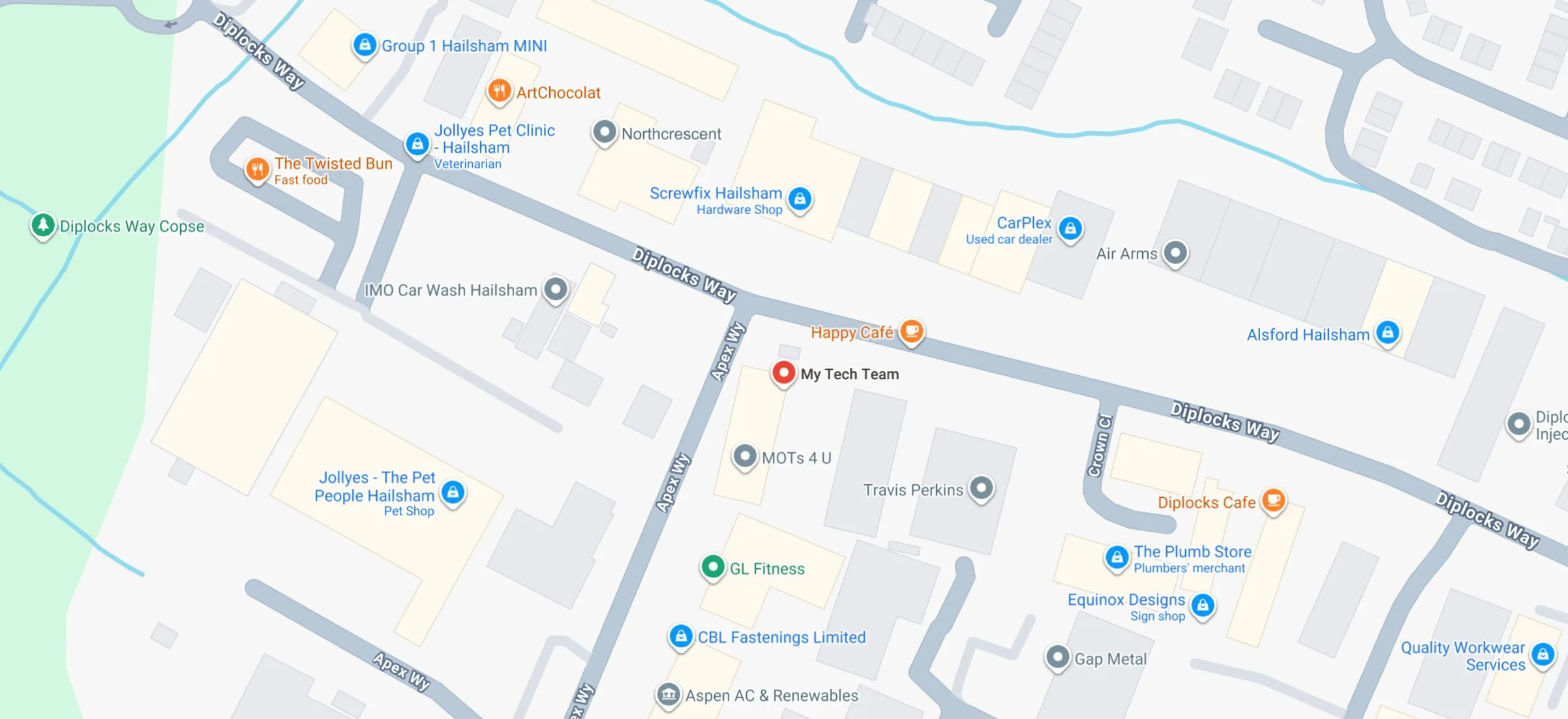 Map showing our Hailsham office