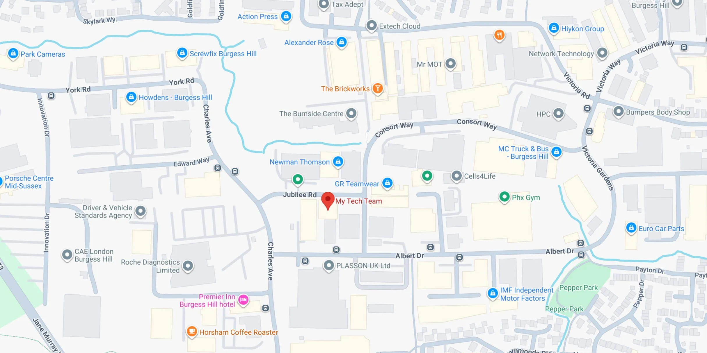 Map showing our Burgess Hill office