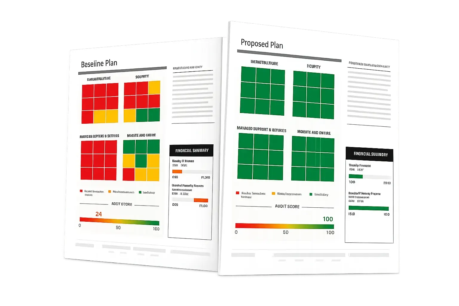 Example RAG-rated IT audit report