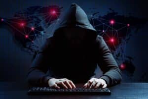 Hacker in a hoodie